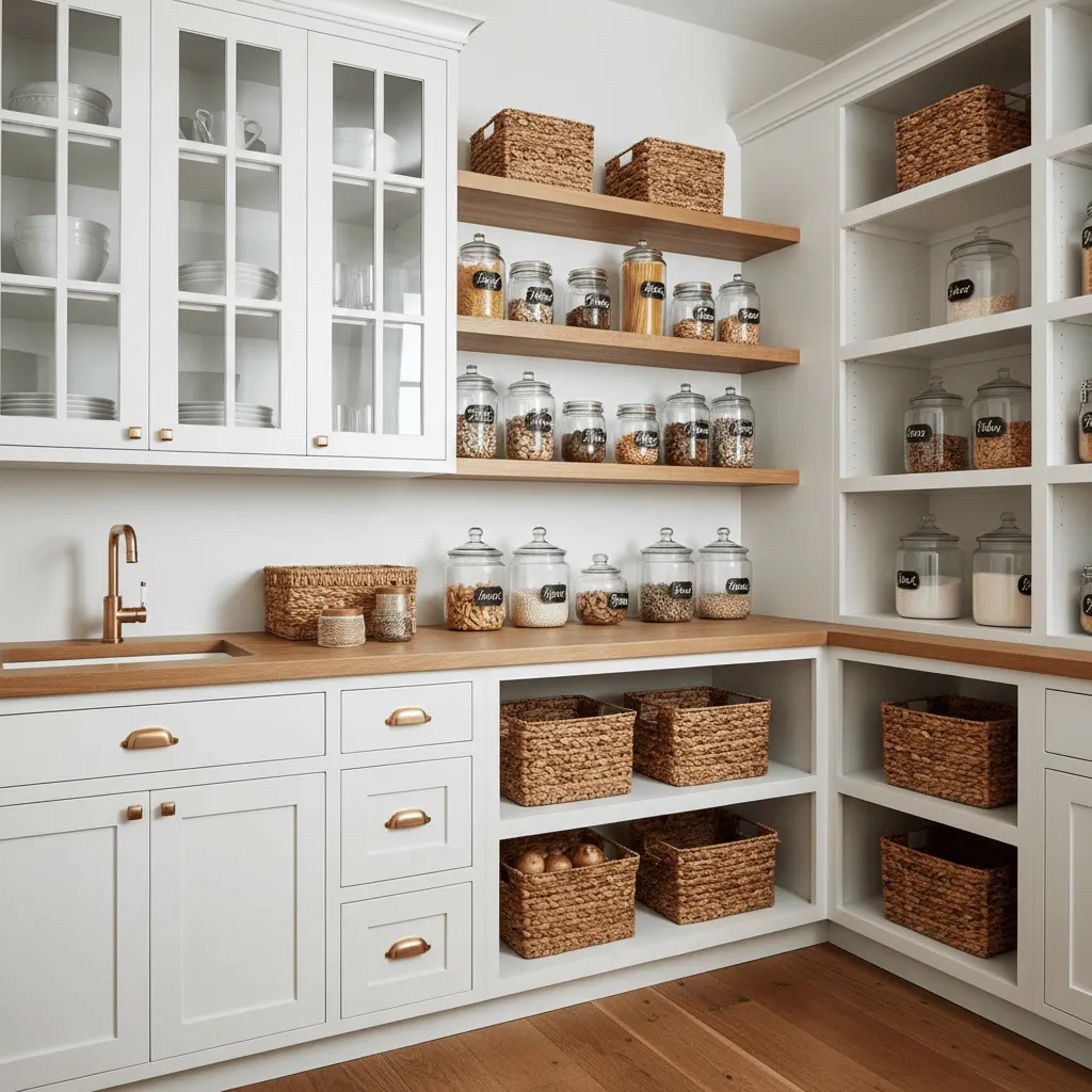Farmhouse kitchen pantry and larder corner