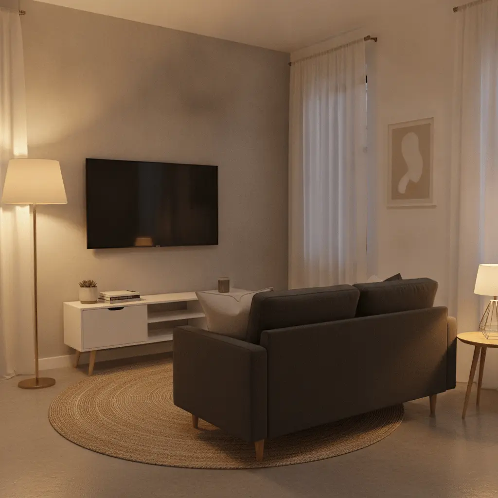 Small living room with tv